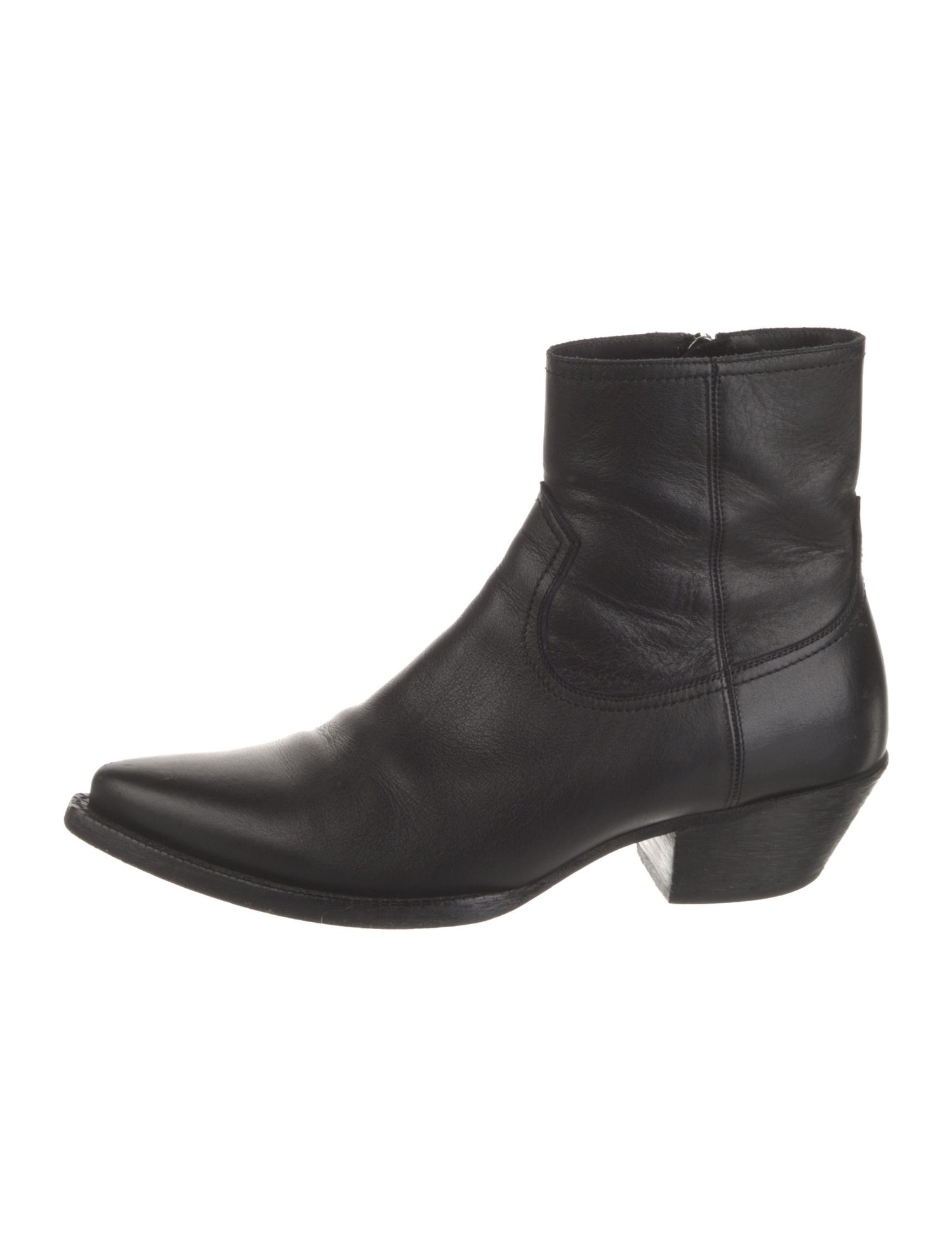 Saint Laurent Leather Western Boots