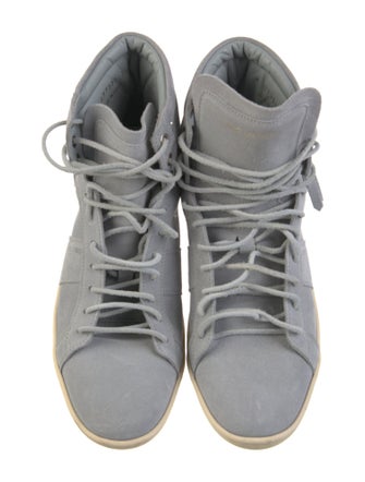 Saint Laurent Suede Fringe Trim Accent Sneakers