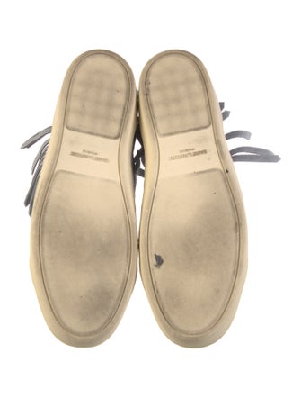 Saint Laurent Suede Fringe Trim Accent Sneakers