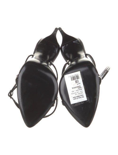 Saint Laurent Satin Crystal Embellishments Sandals
