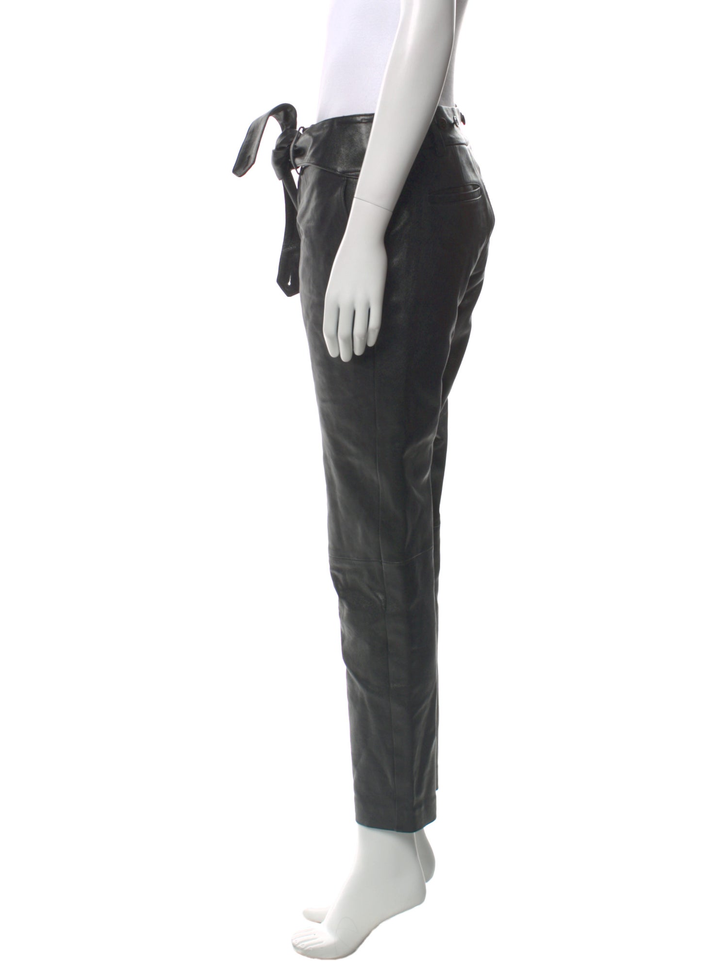 Saint Laurent Leather Skinny Leg Pants