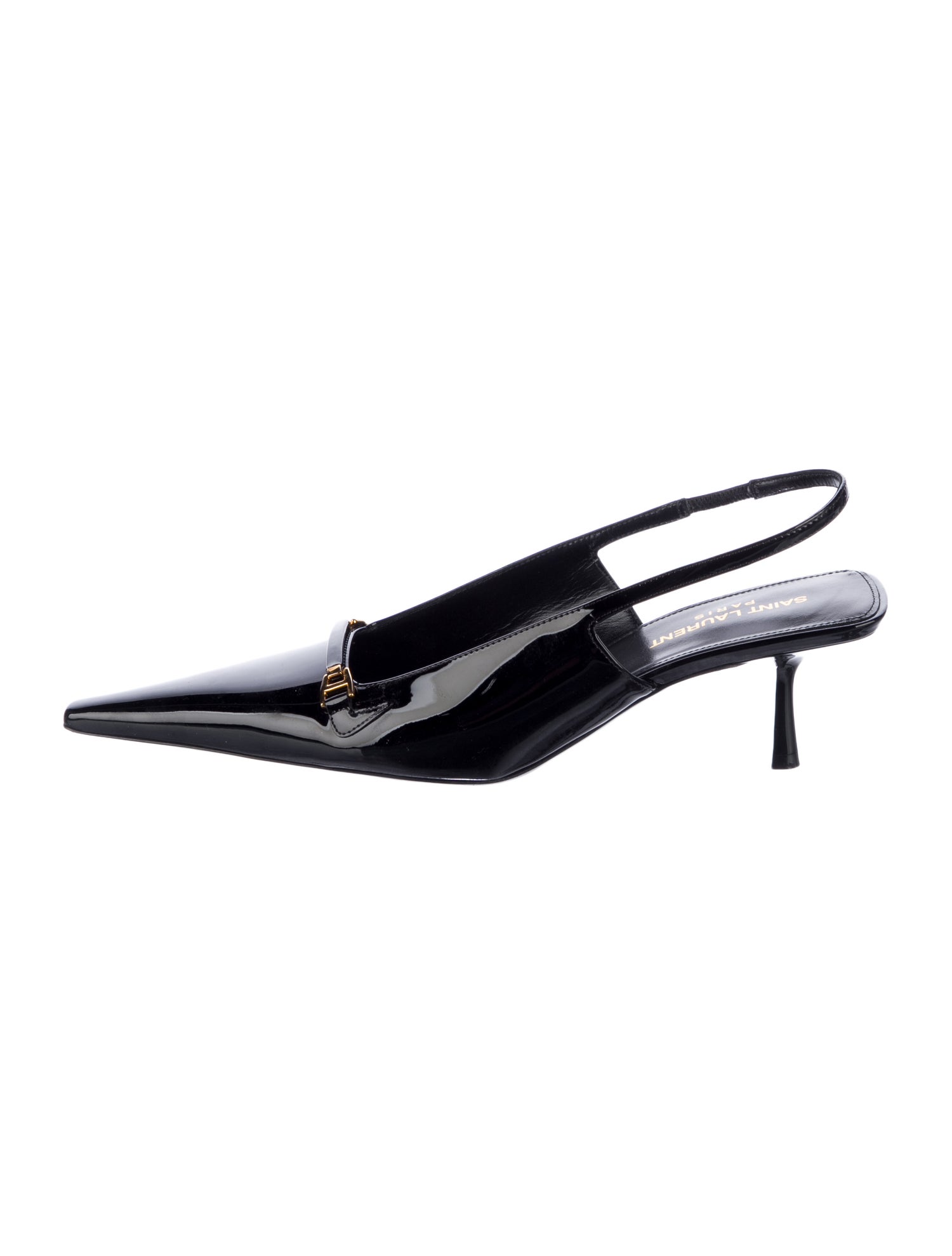 Saint Laurent Patent Leather Slingback Pumps