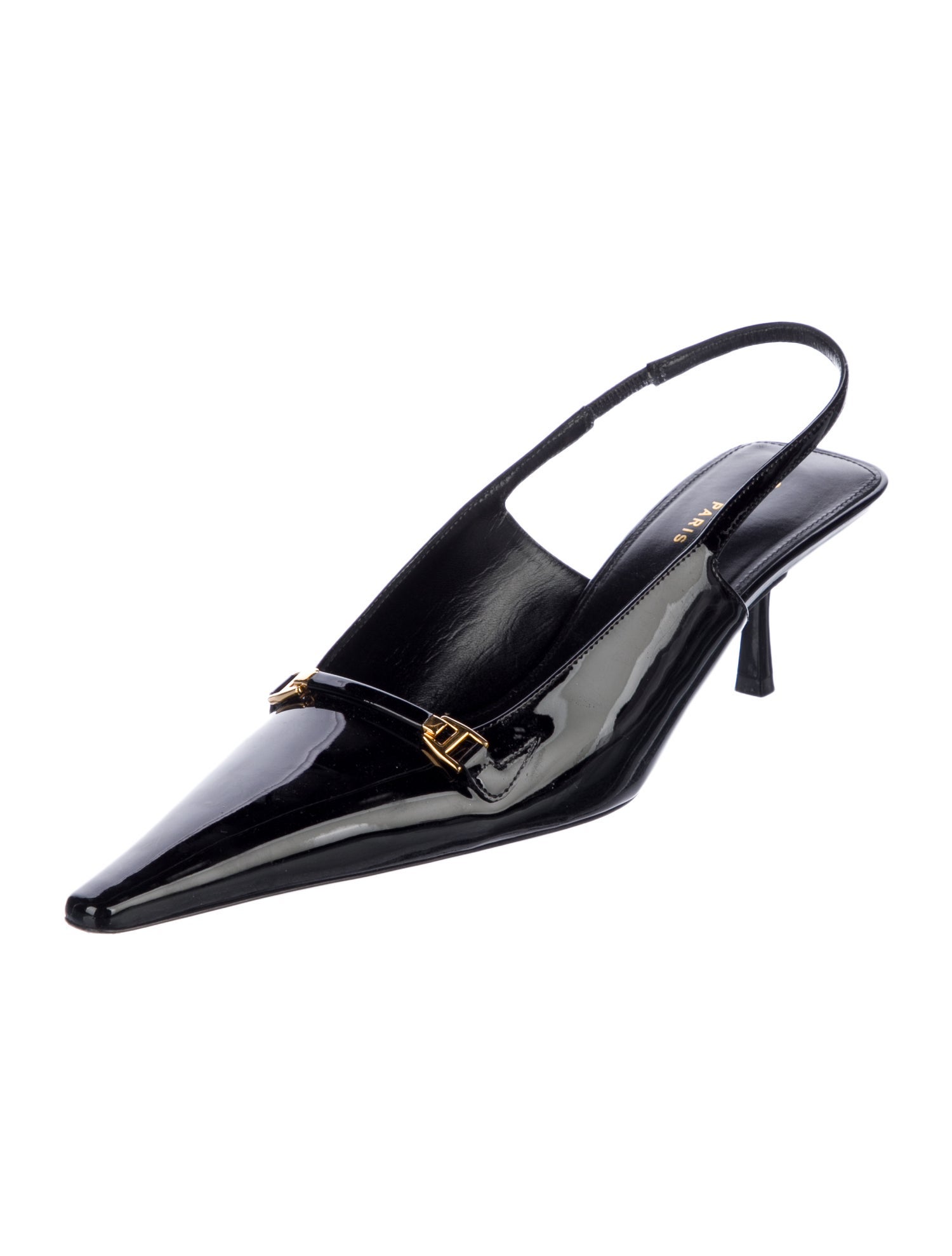 Saint Laurent Patent Leather Slingback Pumps