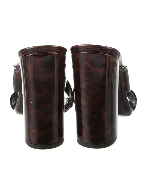 Saint Laurent Patent Leather Printed Slides