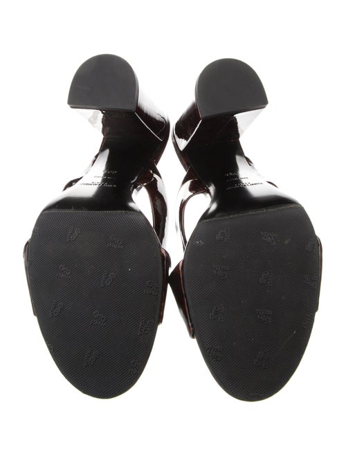 Saint Laurent Patent Leather Printed Slides