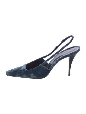 Saint Laurent Velvet Slingback Pumps