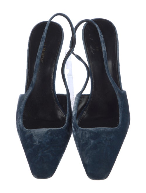 Saint Laurent Velvet Slingback Pumps