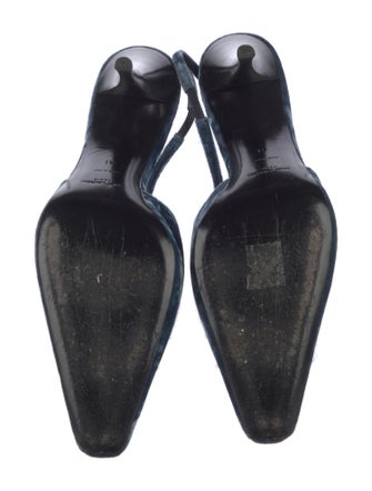 Saint Laurent Velvet Slingback Pumps