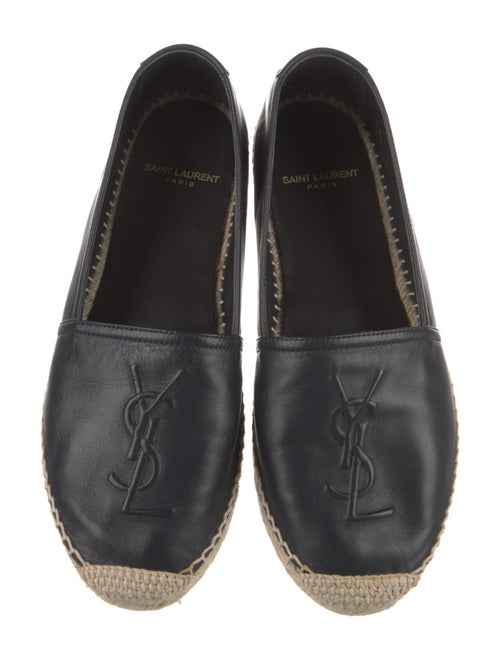 Saint Laurent Signature Logo Leather Espadrilles