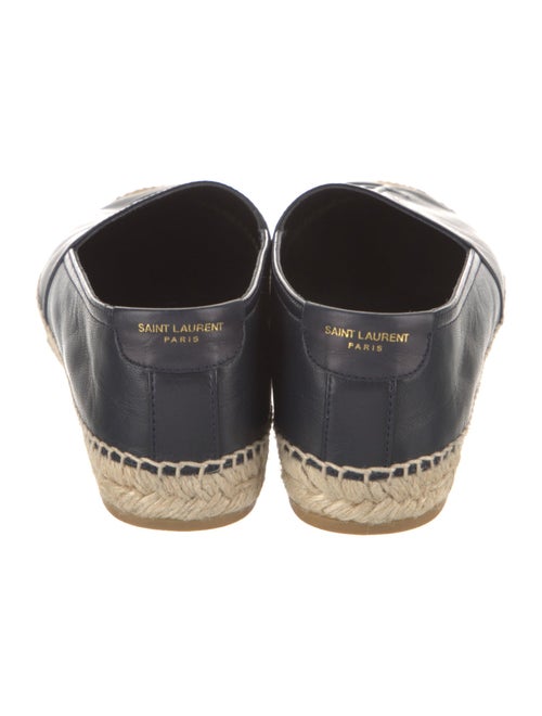 Saint Laurent Signature Logo Leather Espadrilles
