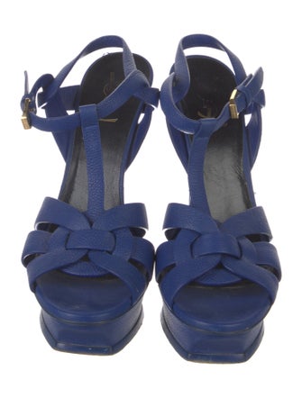 Saint Laurent Leather T-Strap Sandals