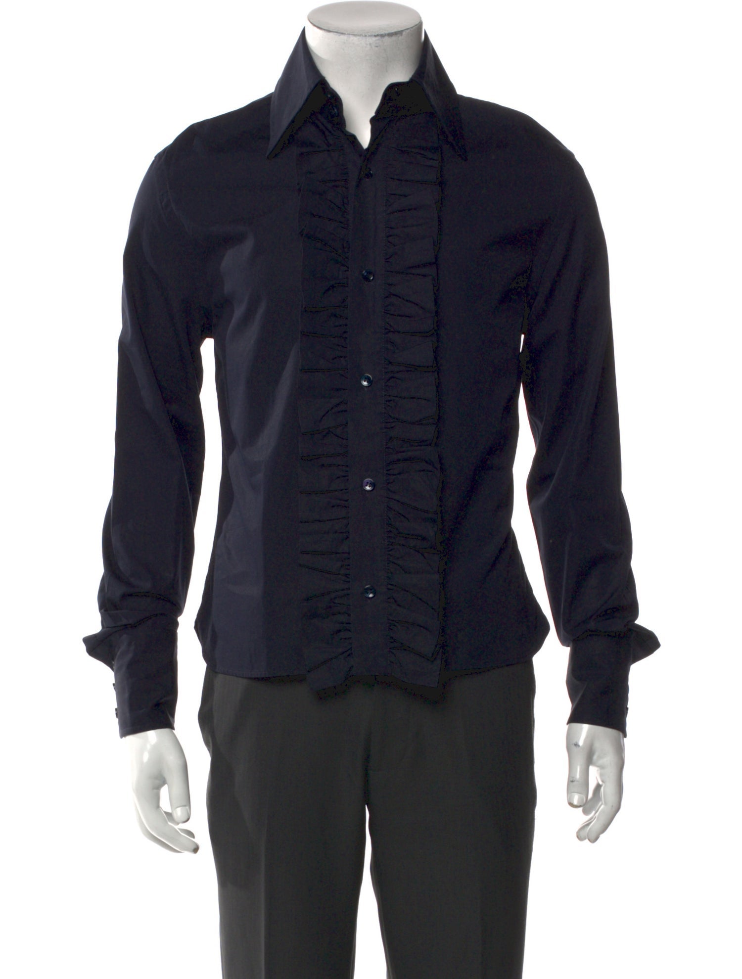 Saint Laurent Long Sleeve Tuxedo Shirt