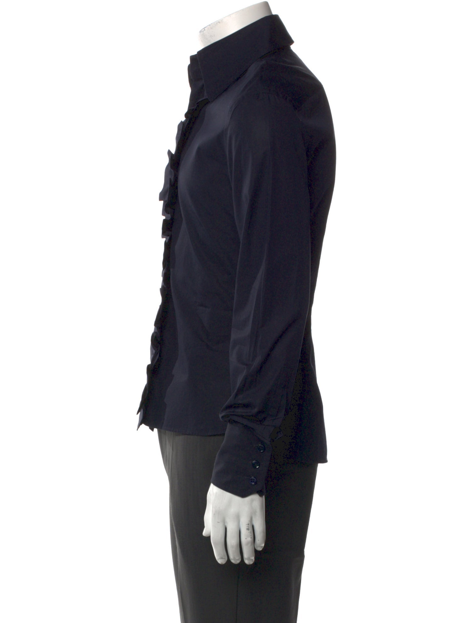 Saint Laurent Long Sleeve Tuxedo Shirt