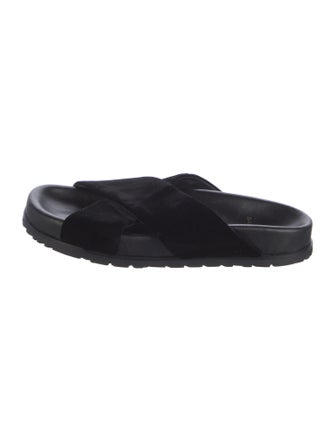 Saint Laurent Velvet Slides