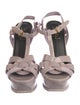 Saint Laurent Patent Leather T-Strap Sandals