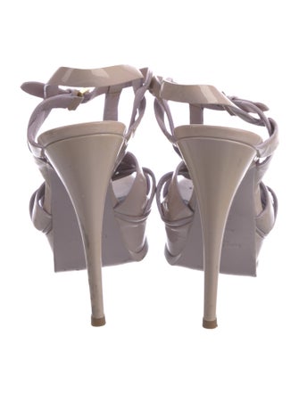 Saint Laurent Patent Leather T-Strap Sandals