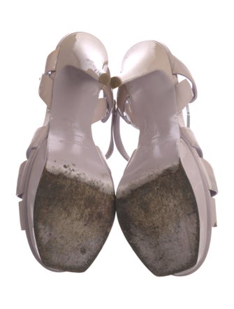 Saint Laurent Patent Leather T-Strap Sandals