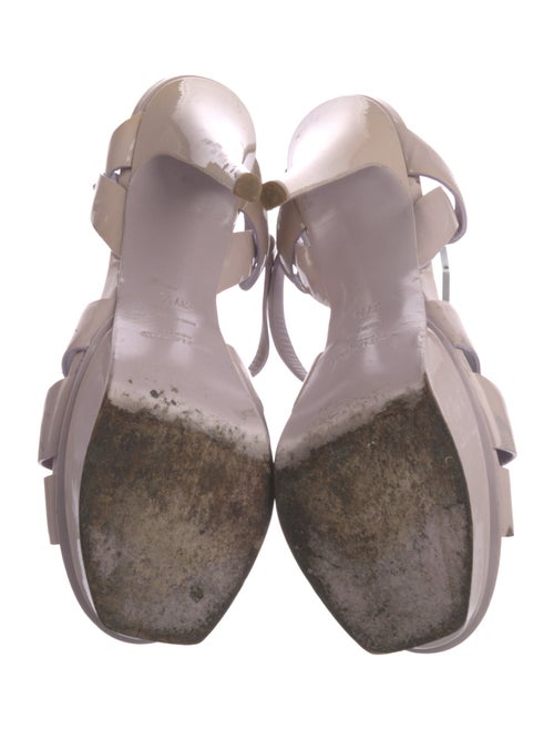 Saint Laurent Patent Leather T-Strap Sandals