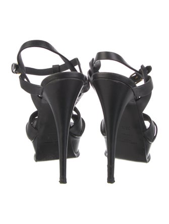 Saint Laurent Leather T-Strap Sandals