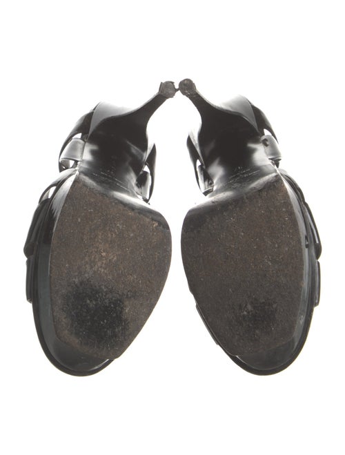 Saint Laurent Patent Leather T-Strap Sandals