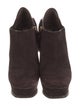 Yves Saint Laurent Rive Gauche Suede Leather Trim Embellishment Mules