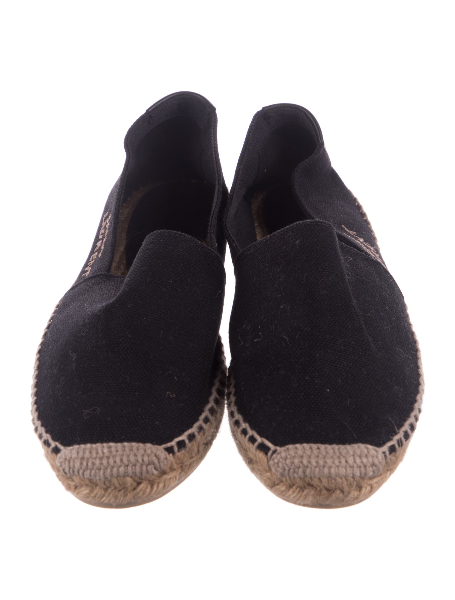 Saint Laurent Canvas Embroidered Accent Espadrilles