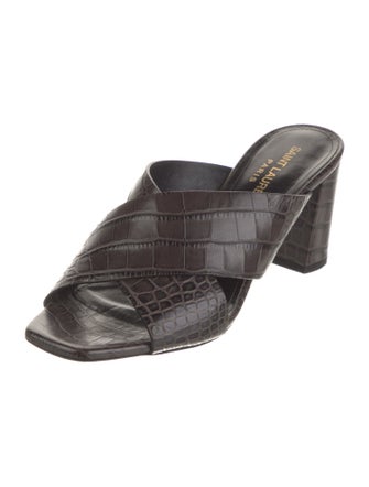 Saint Laurent Leather Slides