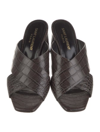 Saint Laurent Leather Slides