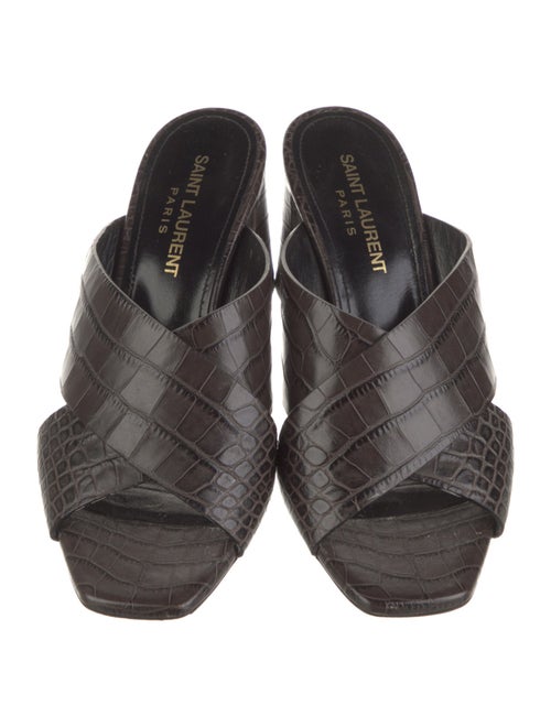 Saint Laurent Leather Slides