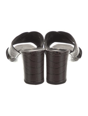 Saint Laurent Leather Slides