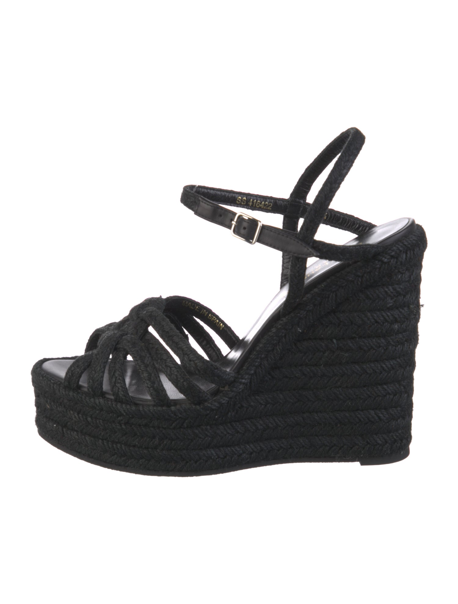 Saint Laurent Jute Braided Accents Espadrilles