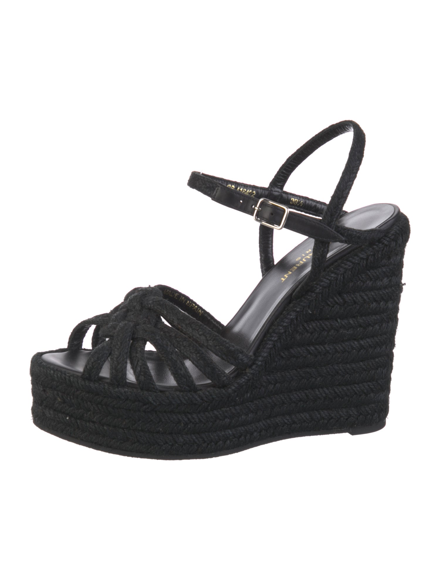 Saint Laurent Jute Braided Accents Espadrilles