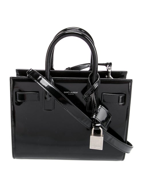 Saint Laurent Patent Leather Sac De Jour Nano 2023