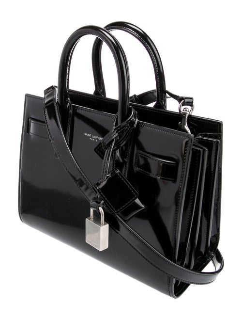 Saint Laurent Patent Leather Sac De Jour Nano 2023