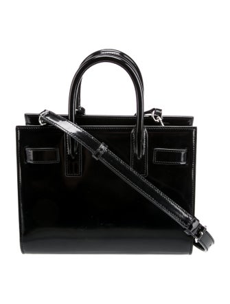 Saint Laurent Patent Leather Sac De Jour Nano 2023