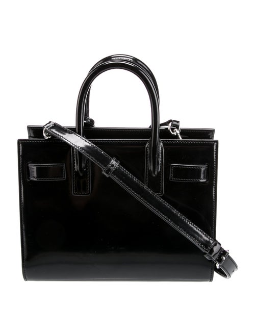 Saint Laurent Patent Leather Sac De Jour Nano 2023