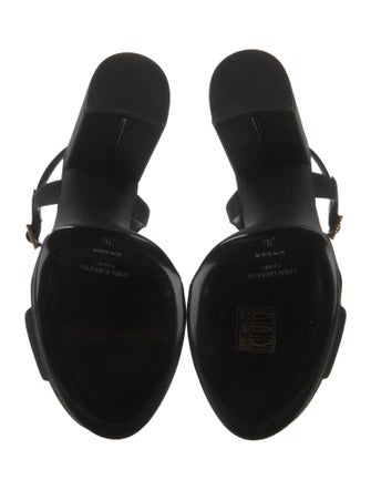 Saint Laurent Canvas Crystal Embellishments Sandals