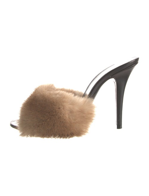 Saint Laurent Fur Slides