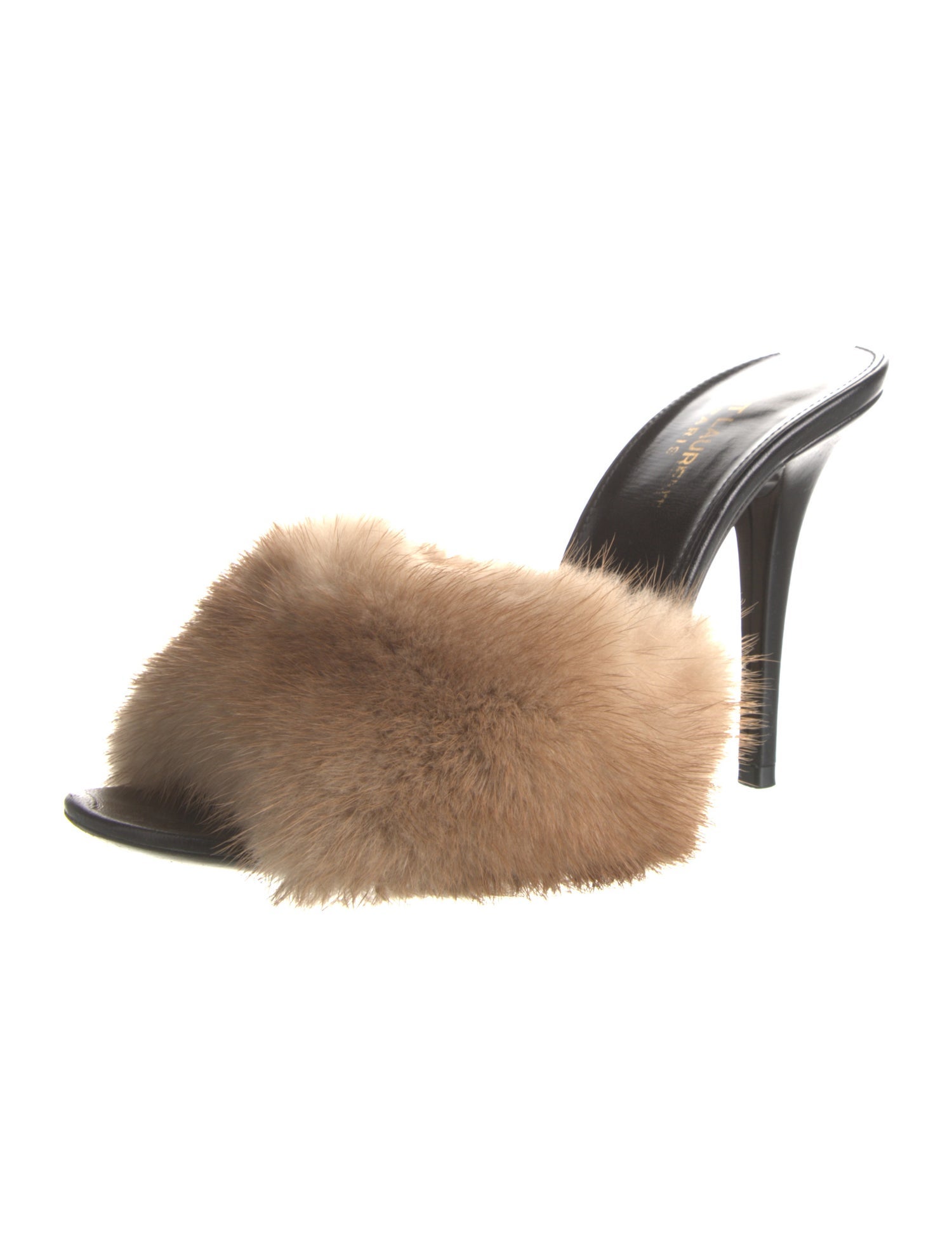 Saint Laurent Fur Slides
