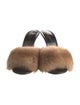 Saint Laurent Fur Slides