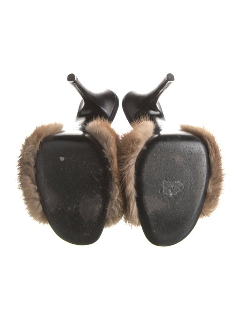 Saint Laurent Fur Slides