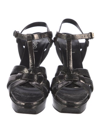 Saint Laurent Patent Leather T-Strap Pumps