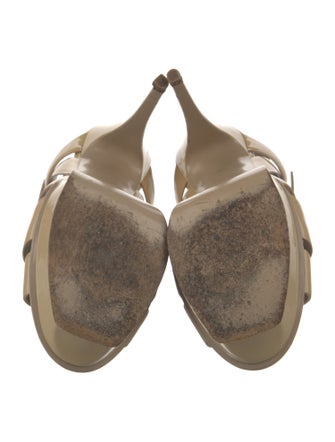 Saint Laurent Patent Leather T-Strap Sandals