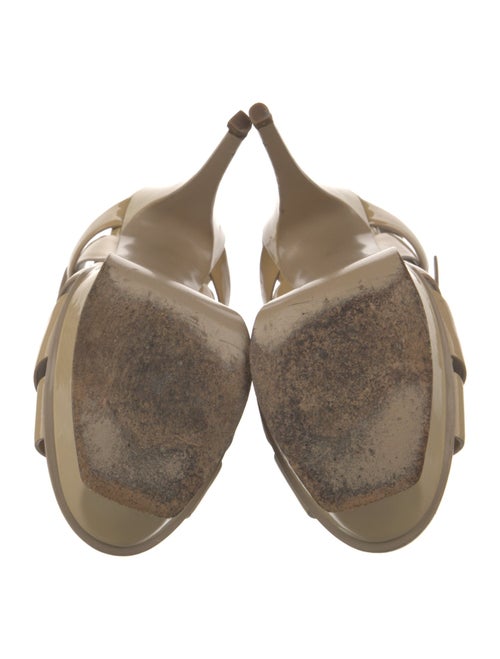 Saint Laurent Patent Leather T-Strap Sandals