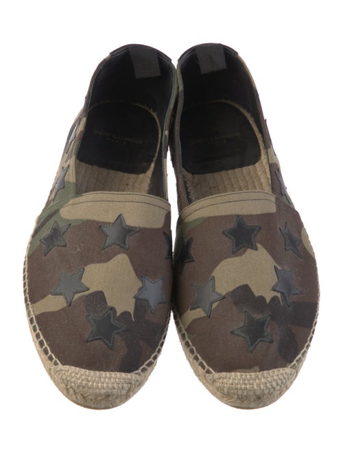 Saint Laurent Canvas Camouflage Print Espadrilles