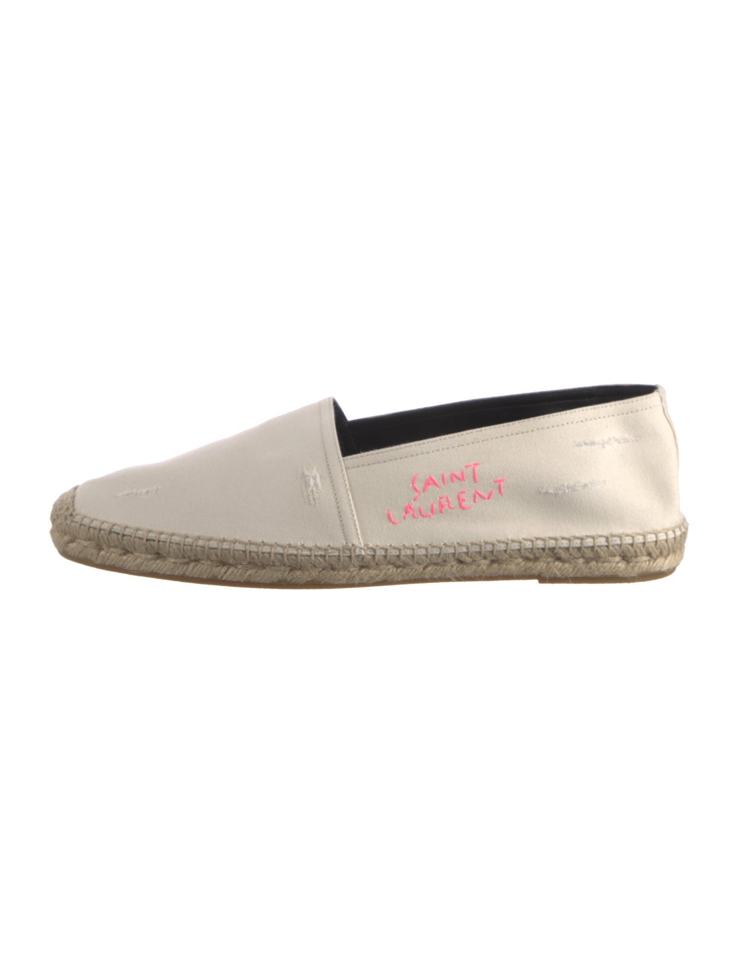Saint Laurent Signature Logo Canvas Espadrilles