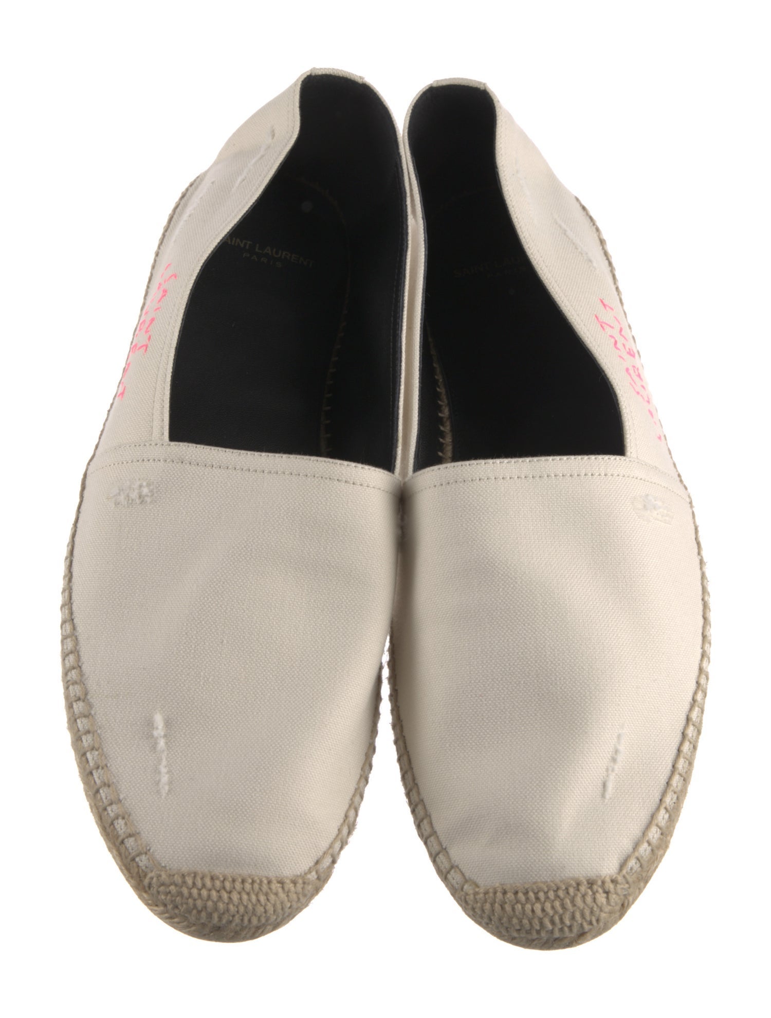 Saint Laurent Signature Logo Canvas Espadrilles