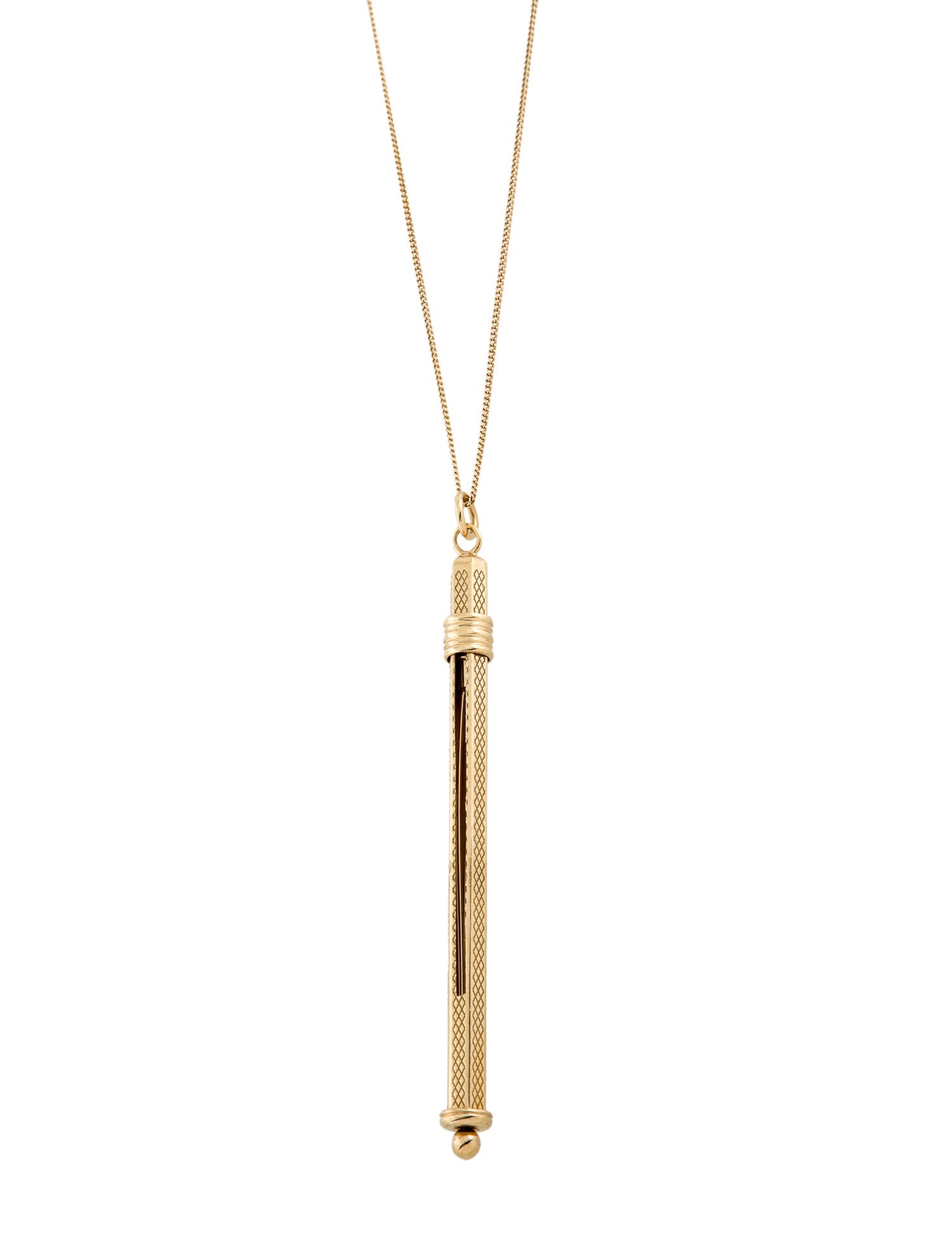 Saint Laurent Stirrer-pendant Necklace In Silber