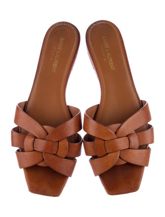 Saint Laurent Leather Slides