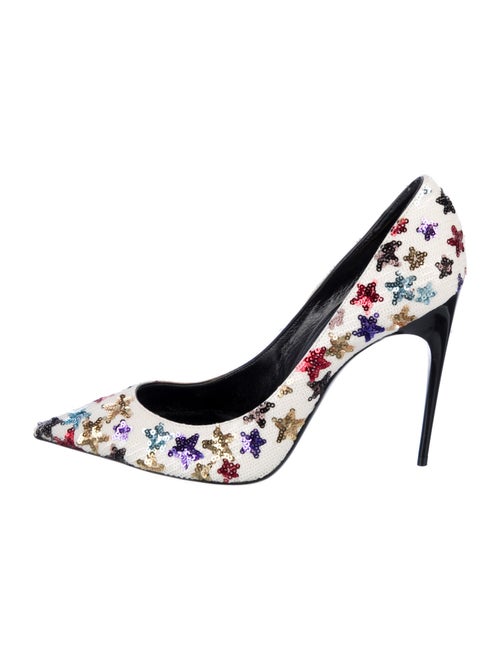 Saint Laurent Sequins Printed Pumps